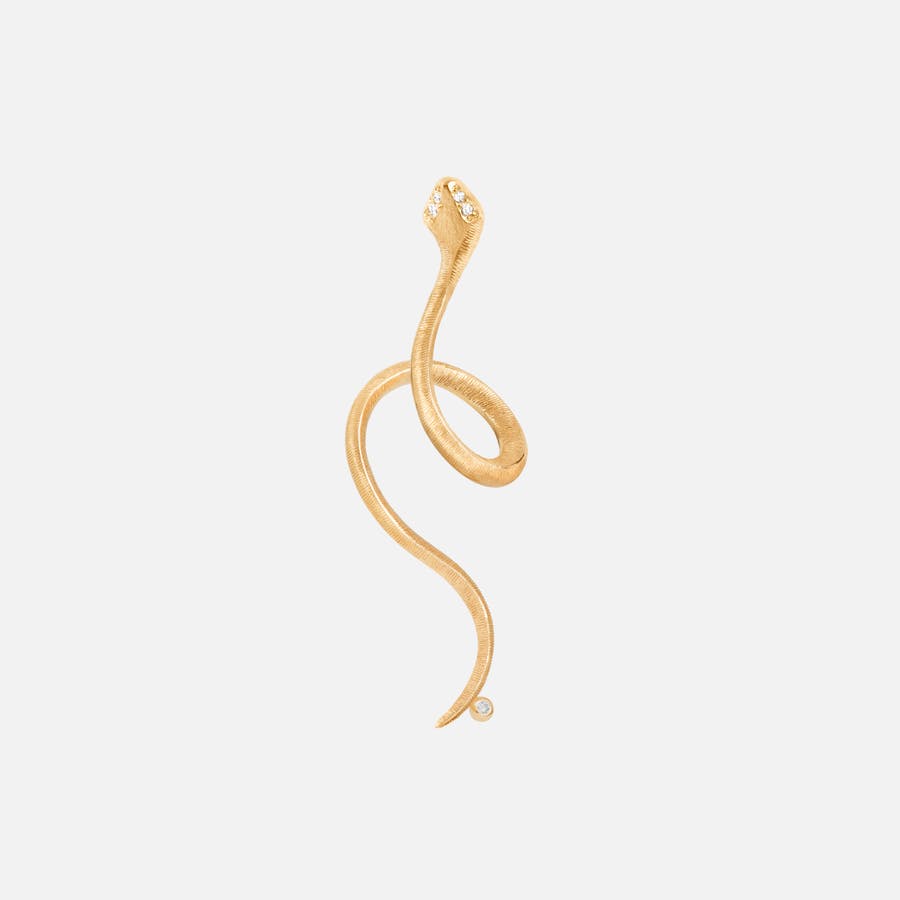 Snakes Earring in Yellow Gold with Diamonds  |  Ole Lynggaard Copenhagen 