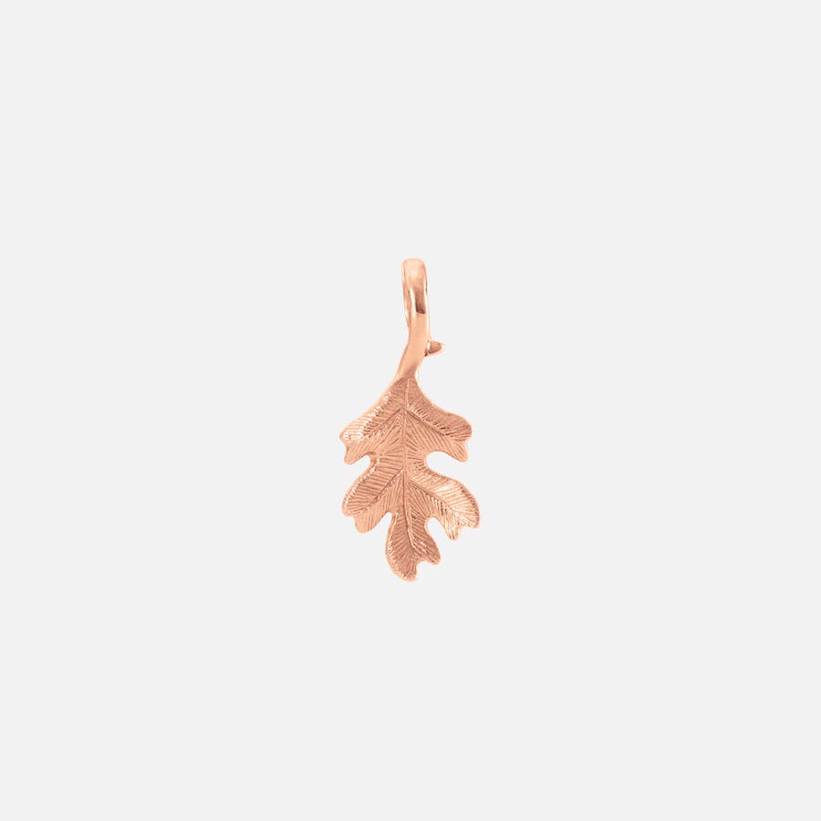 Feuille de chêne pendentif petit en Or Rose 18 carats  |  Ole Lynggaard Copenhagen 