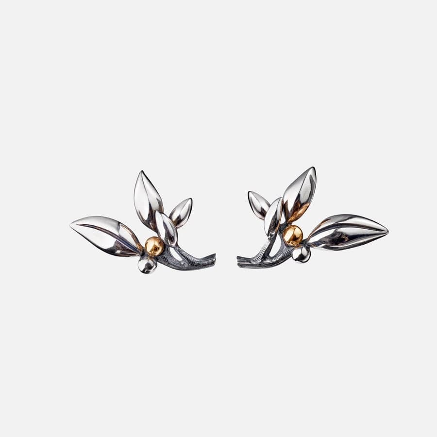 Puces d'Oreilles Forest en Argent Sterling et Or Jaune  |  Ole Lynggaard Copenhagen   