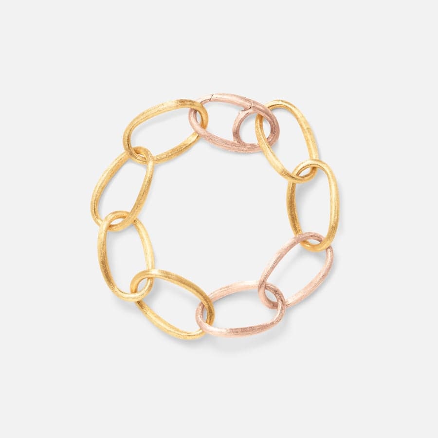 Bracelet Love Épais en Or Jaune & Rose 18 Carats  |  Ole Lynggaard Copenhagen