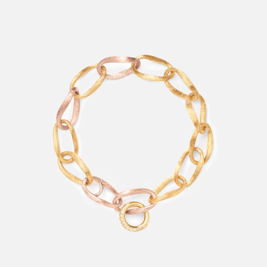 Bracelet Love Medium en Or Jaune & Rose 18 Carats | Ole Lynggaard Copenhaguen