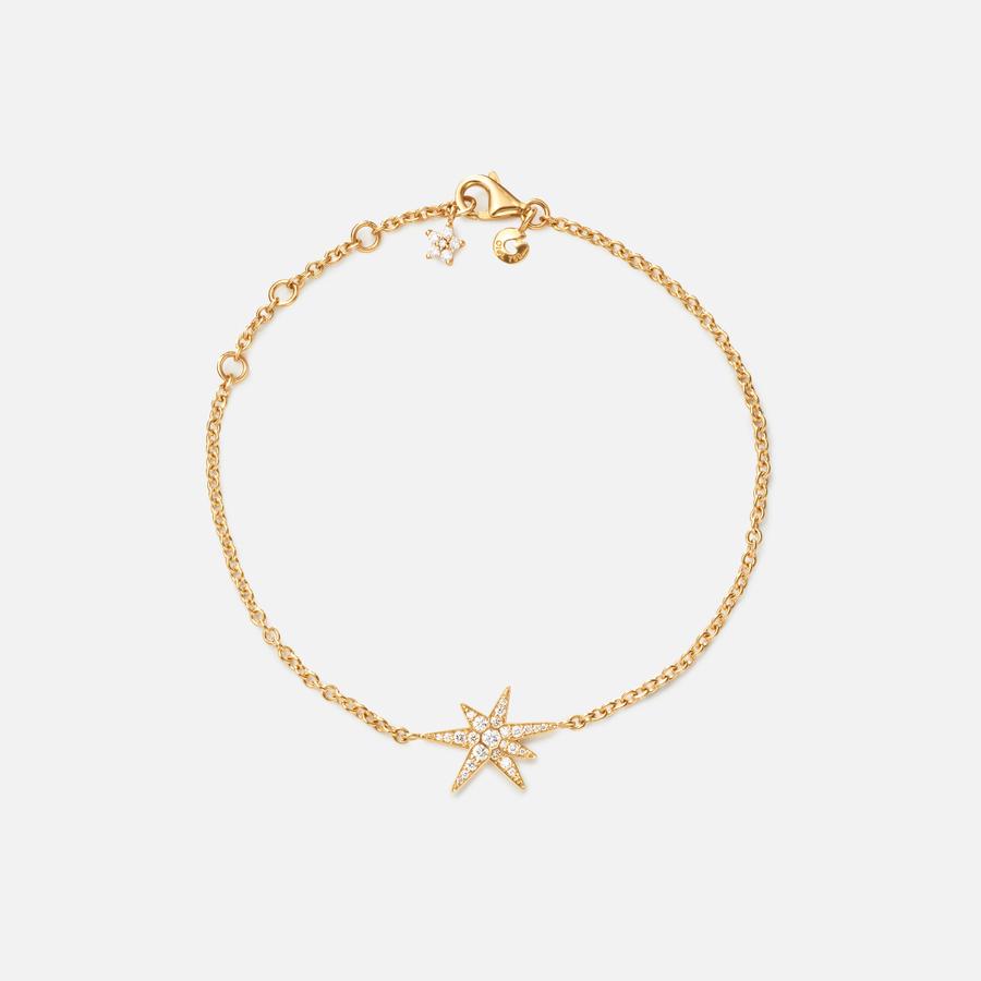 Funky Stars bracelet small in 18k gold with 31 diamonds totalling 0.15 ct. TW VS | Ole Lynggaard Copenhagen