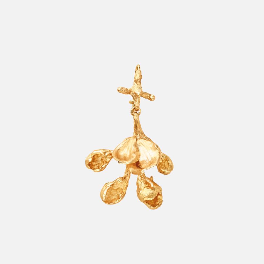 Wild Rose earring pendant in 18k gold | OLE LYNGGAARD COPENHAGEN	