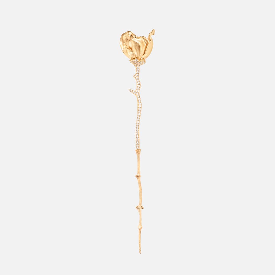  Wild Rose brooch in 18 karat gold with diamonds | Ole Lynggaard Copenhagen